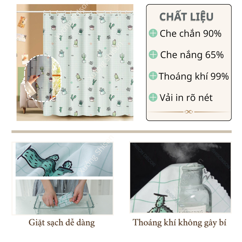 Rèm ngăn phòng che nắng trang trí phòng trọ sử dụng móc treo Rido tiện lợi, nhiều mẫu mã độc mới, chất lượng tốt nhất