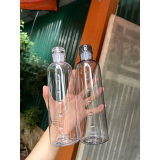 Chai Nhựa TRONG SUỐT Có VẠCH CHIA THỜI GIAN 500ml - Chai Nhựa Đựng Nước Chống Rò Rỉ Có Thang Chia Thời Gian Tiện