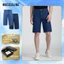 Quần short jeans nam MASCULINE MSJT60 form regular cotton co giãn, màu xanh trẻ trung