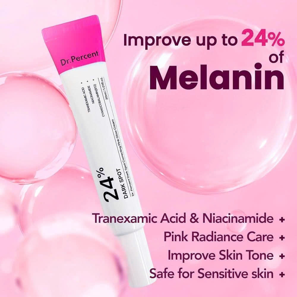 A10_ Kem dưỡng trắng da mờ thâm sạm nám tàn nhang Dr.Percent Dark Spot Correcting Pink Glow Cream