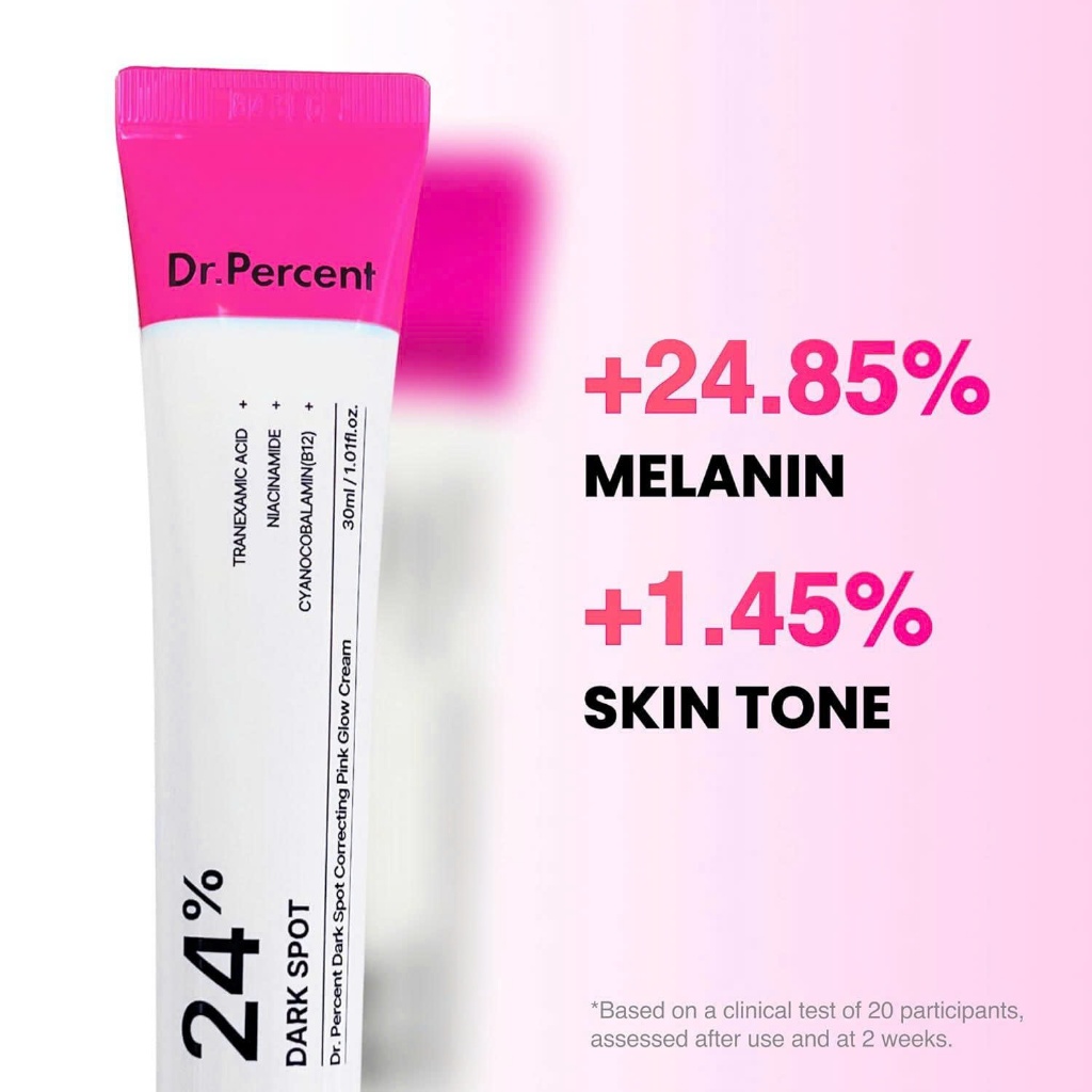A10_ Kem dưỡng trắng da mờ thâm sạm nám tàn nhang Dr.Percent Dark Spot Correcting Pink Glow Cream