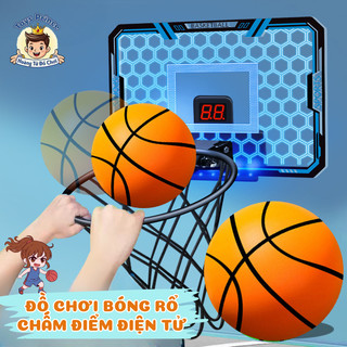 Đồ Chơi Bóng Rổ Treo Tường Có Bảng Tính Điểm Điện Tử Phát Nhạc, Phát Sáng Đẹp Mắt - Đồ Chơi Vận Động Thể Thao Tại Nhà