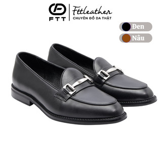 Giày da bò Horsebit Loafer nam chính hãng cao cấp Fttleather, đế phíp bền bỉ chống trượt FP001B0