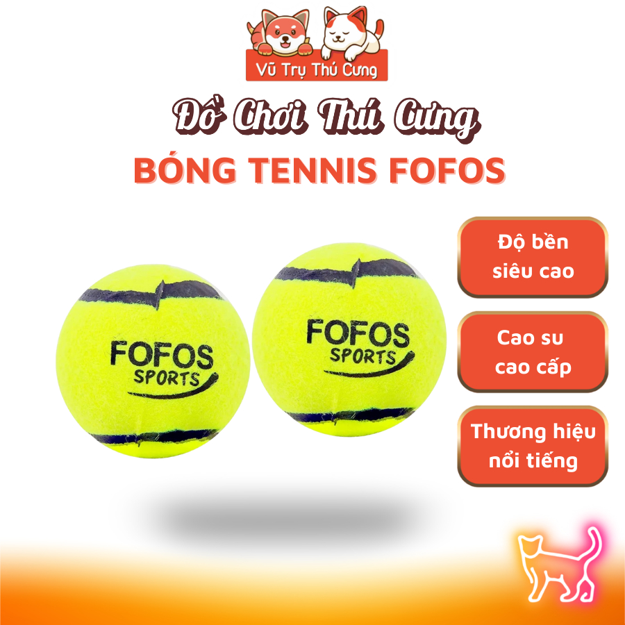 Đồ chơi cho Chó gặm hình bóng Tenis FOFOS (1 Banh Lẻ)