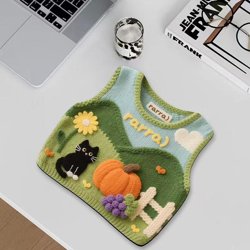 Miếng lót chuột cá nhân ký túc xá văn phòng cao cấp Bàn máy tính văn phòng di động chuột, Áo len in hình chuột dễ thươ