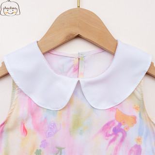 Váy Lanh bé gái, Đầm Lanh bé gái dáng suông cổ sen ChuChoaKids [VBC36]