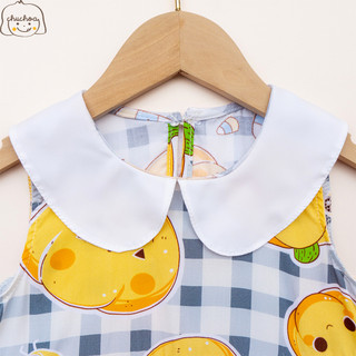 Váy Lanh bé gái, Đầm Lanh bé gái dáng suông cổ sen ChuChoaKids [VBC36]