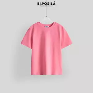 ÁO THUN NỮ CỔ TRÒN TRƠN BASIC TAY NGẮN, VẢI 100% COTTON CO GIÃN 4 CHIỀU