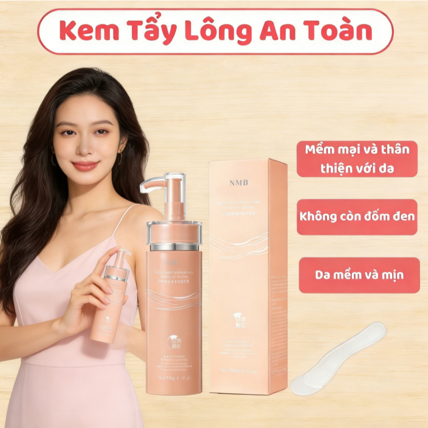 💖 KEM TẨY LÔNG NMB - Triệt Lông Không Đau & Dưỡng Da Mịn Màng ✨ Tẩy Sạch Lông Tay/Chân/Bikini Nhẹ Nhàng | Không Kích Ứn