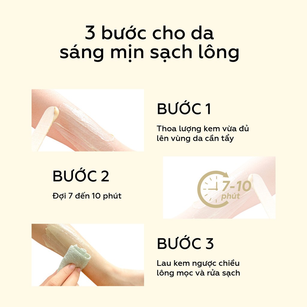 💖 KEM TẨY LÔNG NMB - Triệt Lông Không Đau & Dưỡng Da Mịn Màng ✨ Tẩy Sạch Lông Tay/Chân/Bikini Nhẹ Nhàng | Không Kích Ứn