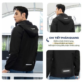 Áo Khoác Gió Nam MENTORIS Vải 2 Lớp Chống Gió Cản Nước, Giữ Nhiệt Hiệu Quả, Form Thể Thao MAG01