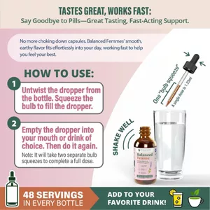 Rejuvica Health Better Femme is an all-natural liquid supplement that's portable, easy to use, and absorbs faster and mo