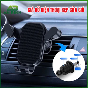 Giá Đỡ Điện Thoại Kẹp Cửa Gió Ô Tô Chất Liệu Nhựa ABS Cao Cấp, Giá Đỡ Điện Thoại Móc Điều Hoà Ô Tô Xoay 360 Độ Mã 23