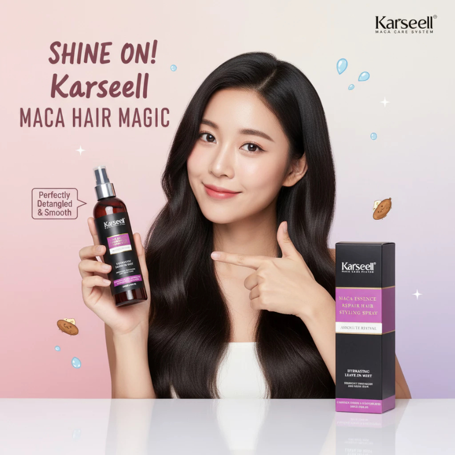 Xịt Dưỡng Tóc Karseell Pallamina 150ml/300ml | Xịt Đạm Dưỡng Mềm, Hỗ Trợ Bảo Vệ Tóc Khi Tạo Kiểu.