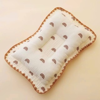 Gối xô sơ sinh, gối lõm định hình đầu cho bé Vải Xô Muslin êm ái, mềm mại kích thước 34x20cm