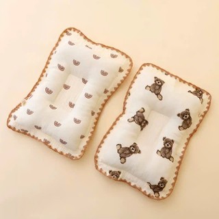 Gối xô sơ sinh, gối lõm định hình đầu cho bé Vải Xô Muslin êm ái, mềm mại kích thước 34x20cm