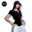 Áo Bodysuit Cộc Tay Cổ Tròn Phối Cúc Ngực NIVRA Phong Cách Cá Tính Chất Thun Gân Chính Phẩm - BBS045
