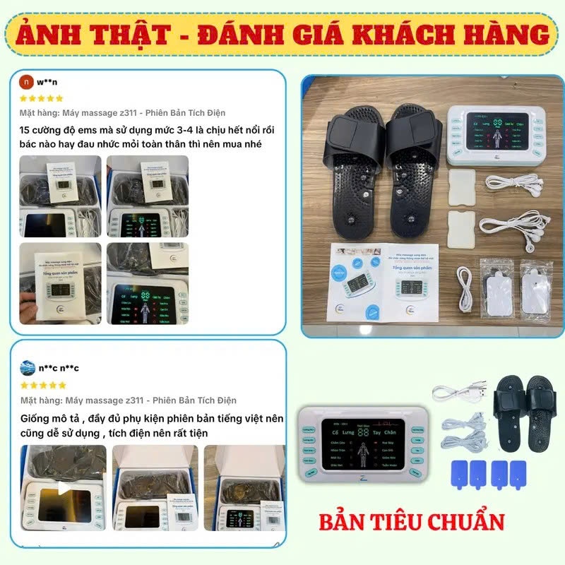 Máy Massage Xung Điện Trị Liệu Vật Lí, Máy Mát Xa Châm Cứu Tiếng Việt Z311 Giảm Nhức Mỏi Toàn Thân