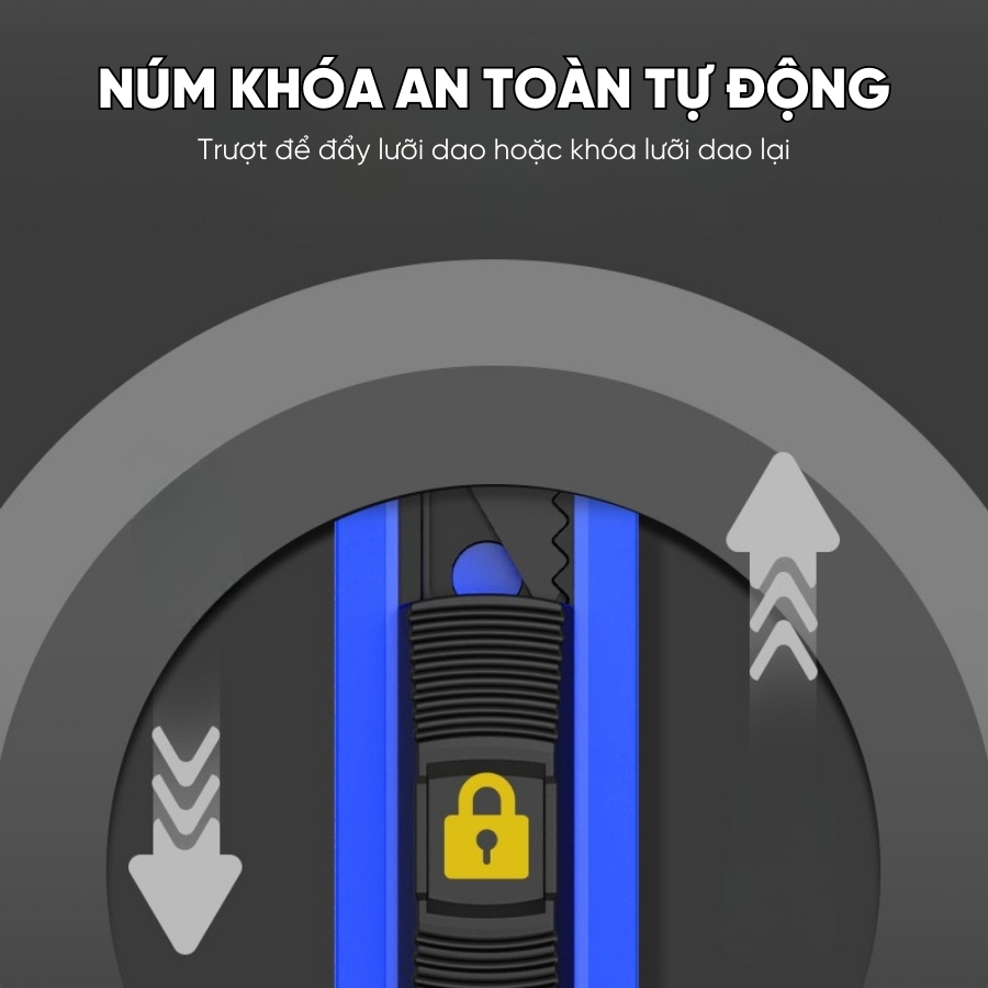 Dao Rọc Giấy Mini Bỏ Túi RAYENR, Dao Trổ Kim Loại Tiện Lợi, Lưỡi Dao Hợp Kim Nhôm 9mm DAO002