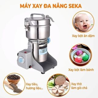 (Xả Kho) Máy Xay Bột Khô Đa Năng Seka Xay Các Loại Bột Khô Như Gạo, Ngô, Đỗ, Ngũ Cốc,Tinh Bột Nghệ