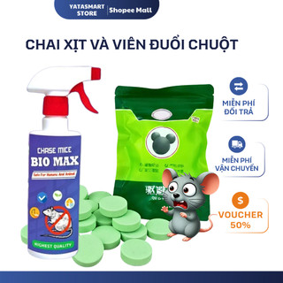 [Hiệu Qủa Ngay] Combo Viên Đuổi Chuột Siêu Mạnh Và Bình Xịt Đuổi Chuột Bio Max 500ml An Toàn Không Độc