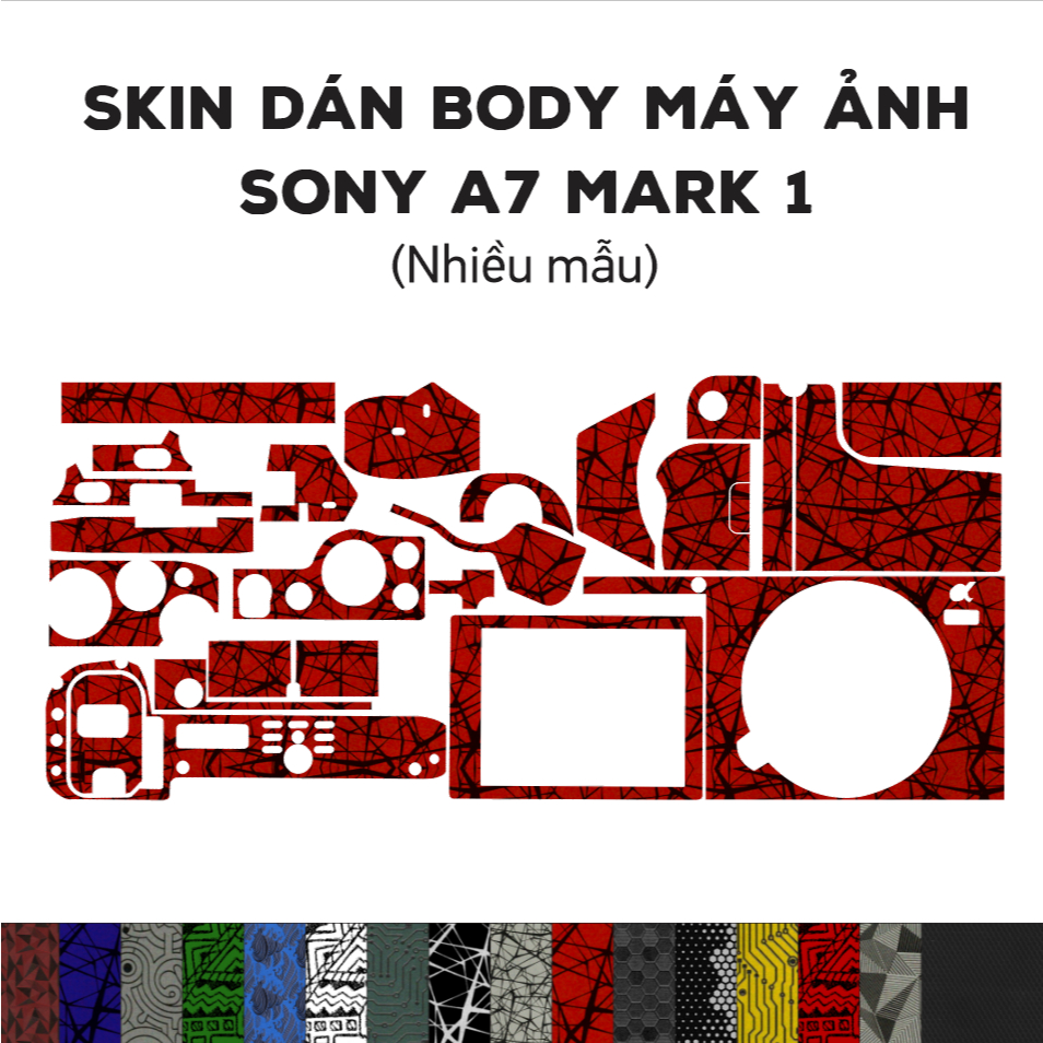 Skin 3M dán Sony A7 / A7S / A7R Mark I (Nhiều mẫu) | Miếng film vân nổi bảo vệ cho body máy ảnh a71 / a7s1 / a7r1 mark 1