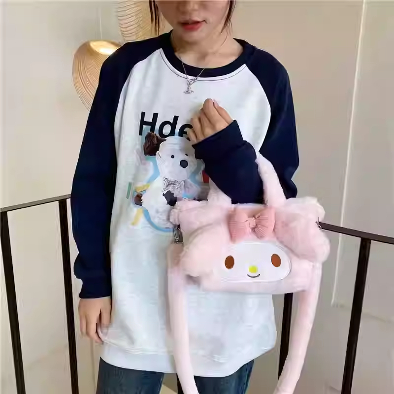 Túi Lông Đeo Chéo, Túi Bông Đáng Yêu đựng máy ảnh, Túi Xách Hello Kitty, Kuromi, Cinnamoroll, LinaBell