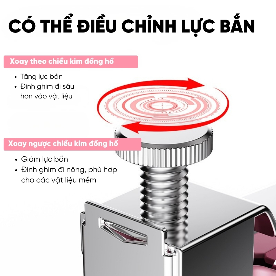 Máy Dập Ghim Lớn RAYENR, Súng Bấm Ghim 4 Trong 1 Cỡ Đại Trợ Lực Để Bàn GHIM001