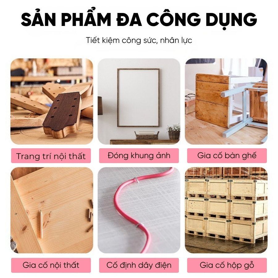 Máy Dập Ghim Lớn RAYENR, Súng Bấm Ghim 4 Trong 1 Cỡ Đại Trợ Lực Để Bàn GHIM001