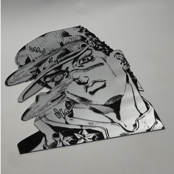 Gương Mica Dán Tường Chống Vỡ Anime Kujo Jotaro Trang Trí Nội Thất - Mizzor Studio