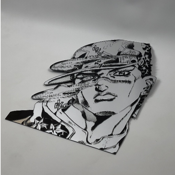 Gương Mica Dán Tường Chống Vỡ Anime Kujo Jotaro Trang Trí Nội Thất - Mizzor Studio