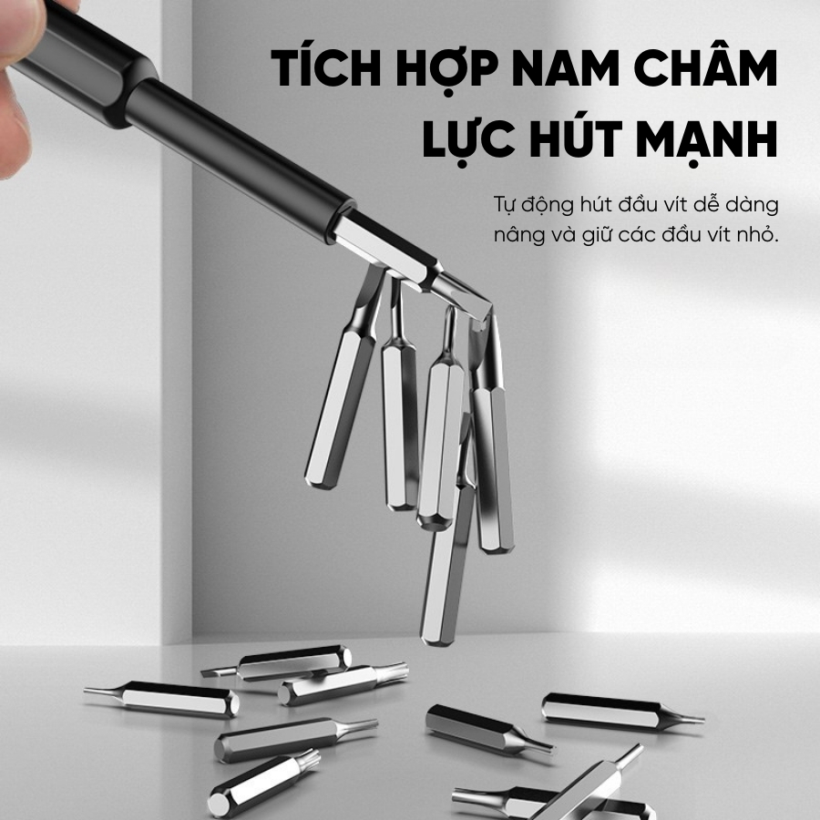 Bộ Tuốc Nơ Vít Sửa Chữa Đa Năng RAYENR, Bộ Tô Vít 27 Món Từ Tính Hợp Kim Thép CRV Cao Cấp TV001