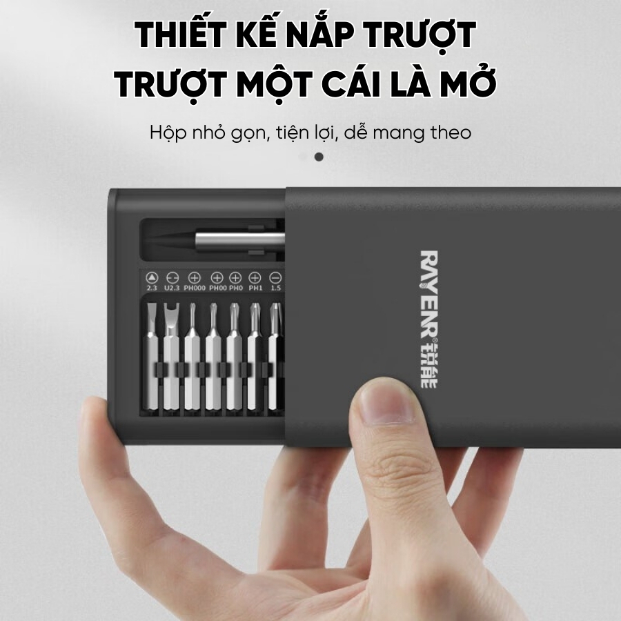 Bộ Tuốc Nơ Vít Sửa Chữa Đa Năng RAYENR, Bộ Tô Vít 27 Món Từ Tính Hợp Kim Thép CRV Cao Cấp TV001