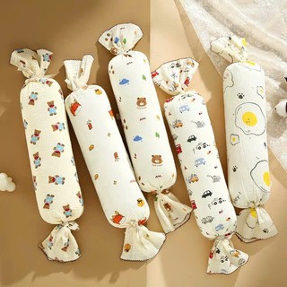 Gối ôm cho bé vải xô muslin 51x12cm thấm hút thoáng mềm hoạ tiết đáng yêu