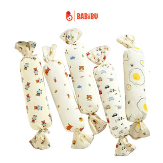 Gối ôm cho bé vải xô muslin 51x12cm thấm hút thoáng mềm hoạ tiết đáng yêu