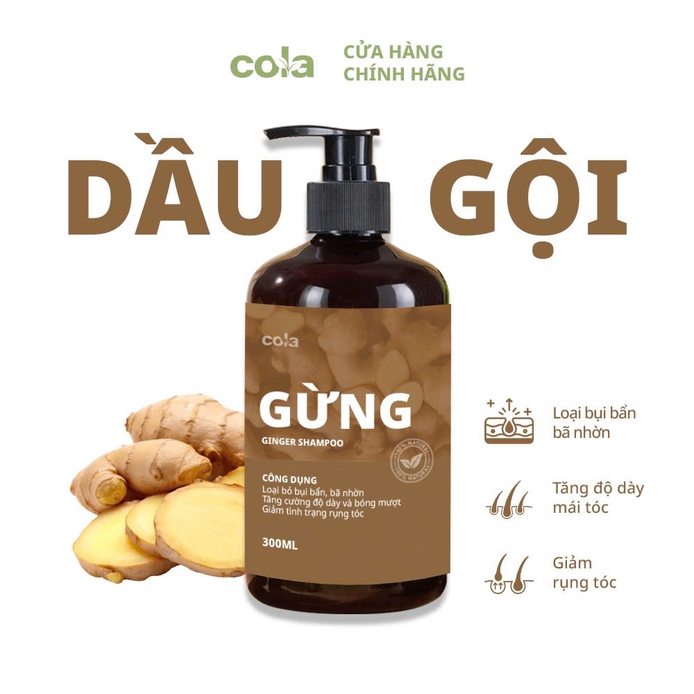 Dầu gội thảo dược dưỡng sinh spa Gừng Tươi hỗ trợ giảm rụng hỗ trợ mọc tóc giảm gàu giảm bết