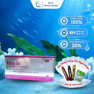Viên Uống Biotin 5mg & Vitamin B5 Rostex - Hỗ Trợ Mọc Tóc, Giảm Rụng Tóc, Đẹp Da (Hộp viên nén)