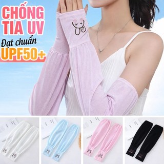 Găng Tay Chống Nắng Nữ UPF50+ | Ống Tay Dài Chống UV | Co Giãn Thoáng Khí | Hình Thỏ Dễ Thương