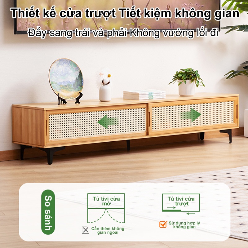 Tủ Tivi Gỗ Nguyên Tấm Phong Cách Bắc Âu Cam Kết Không Formaldehyde Bảo Hành 10 Năm