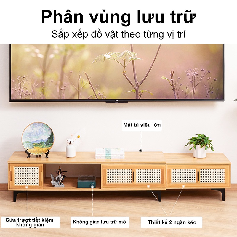 Tủ Tivi Gỗ Nguyên Tấm Phong Cách Bắc Âu Cam Kết Không Formaldehyde Bảo Hành 10 Năm
