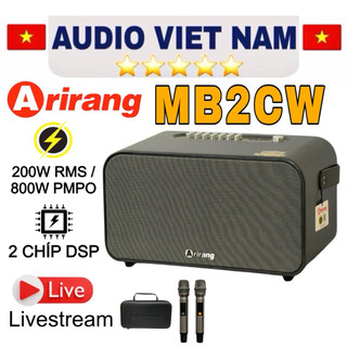 LOA ARIRANG MB2 CW CHUYÊN KARAOKE dùng 2 chip DSP sử lý âm thanh mang công suất đỉnh 800W, tặng bao da đựng micro, mb2cw
