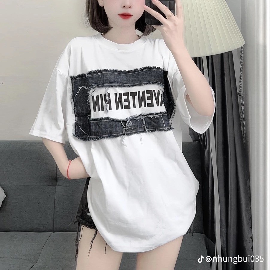 Áo Thun Tay Lỡ Nam Nữ Dáng Rộng Thun Cotton Co Dãn 4 Chiều Basic Phối Đáp Avent Mặc Đi Chơi Hotrend 2026