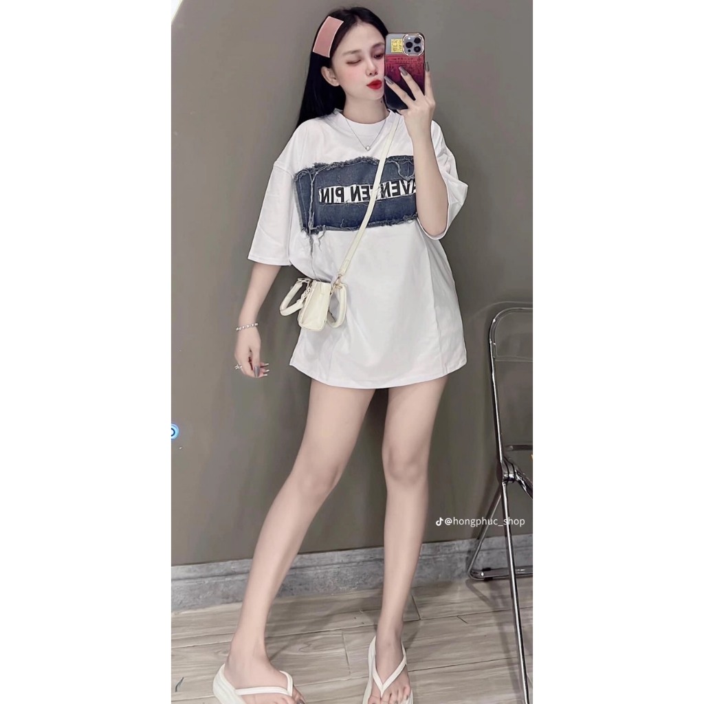 Áo Thun Tay Lỡ Nam Nữ Dáng Rộng Thun Cotton Co Dãn 4 Chiều Basic Phối Đáp Avent Mặc Đi Chơi Hotrend 2026