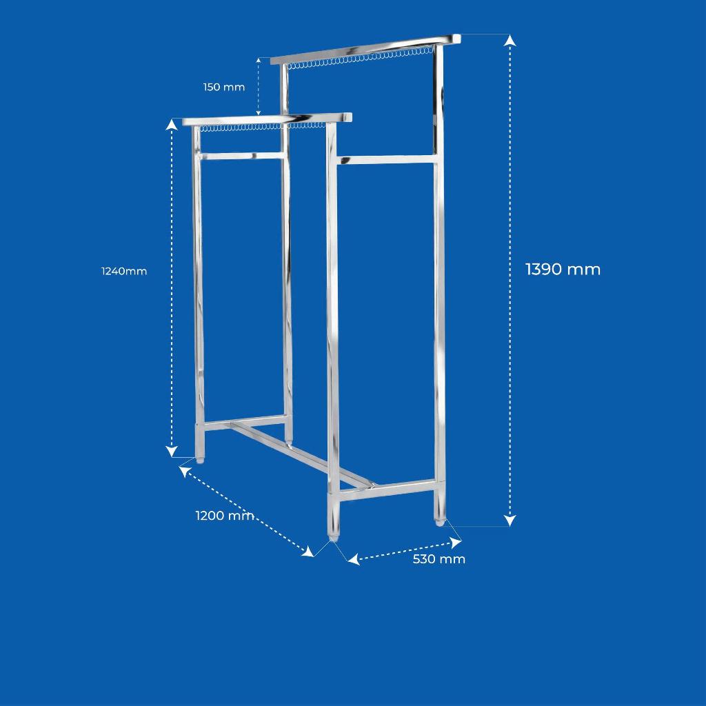 Sào phơi quần áo Deli QUI PHÚC, inox 201 sáng bóng, bền chắc, 2-3 tầng tiện lợi, lắp ráp dễ dàng