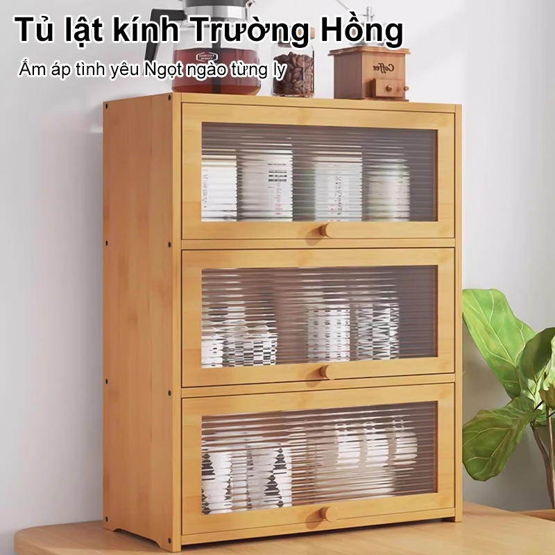 Kệ Bếp Tủ Đựng Bát Đĩa Bằng Tre Gia Vị Đa Năng Để Bàn Bếp 1/2/3 Tầng  Để Đồ Đa Năng Cao Cấp