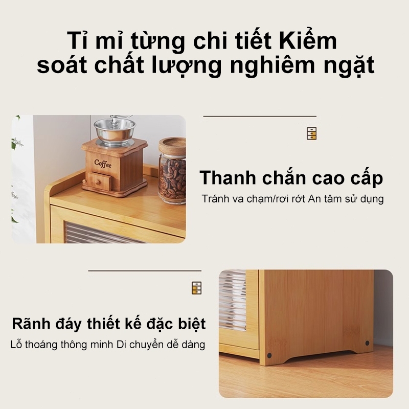 Kệ Bếp Tủ Đựng Bát Đĩa Bằng Tre Gia Vị Đa Năng Để Bàn Bếp 1/2/3 Tầng  Để Đồ Đa Năng Cao Cấp