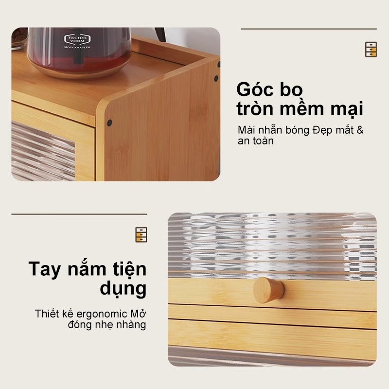 Kệ Bếp Tủ Đựng Bát Đĩa Bằng Tre Gia Vị Đa Năng Để Bàn Bếp 1/2/3 Tầng  Để Đồ Đa Năng Cao Cấp