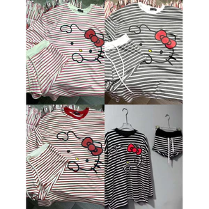 Set áo tay dài sọc hello kitty kèm quần