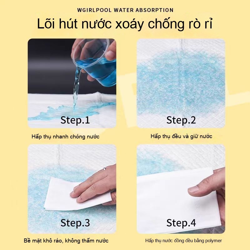 Miếng lót tiểu cho chó mèo dùng trong nhà khả năng hút nước cao chống rò rỉ dễ thay thế