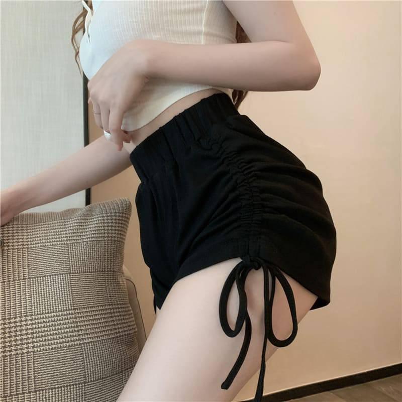 Quần Đùi Trơn Sexy Dây Rút 2 Bên Chất Cotton Mềm Mịn Co Dãn 4 Chiều